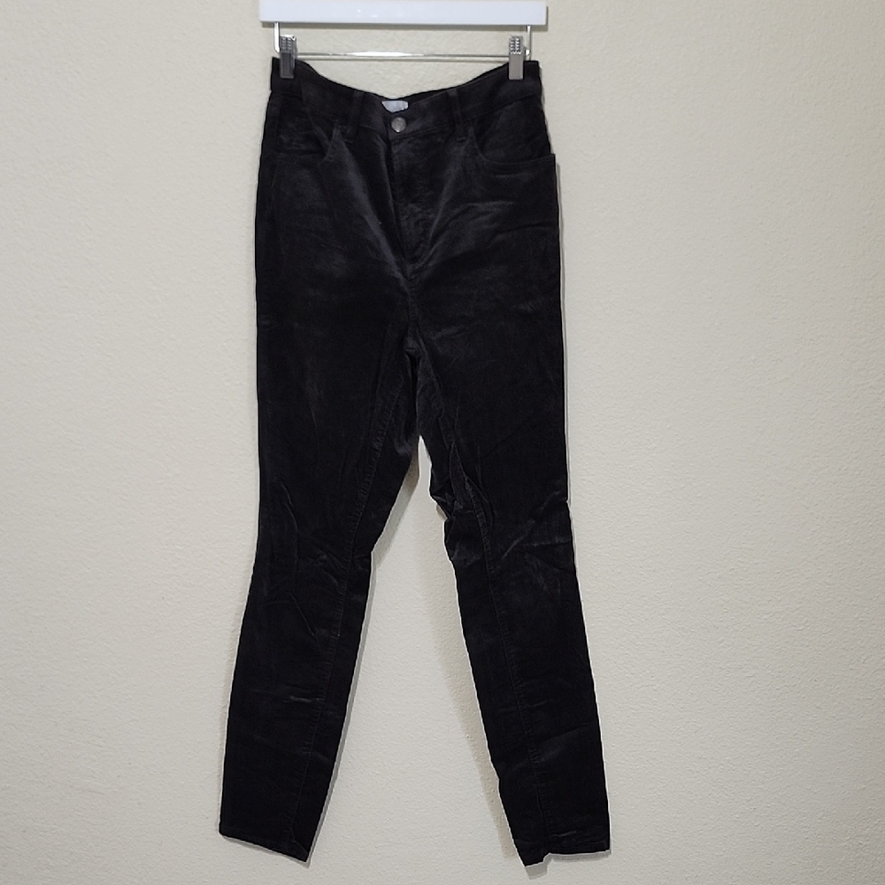 LOFT Black/Gray Skinny Corduroy Pants